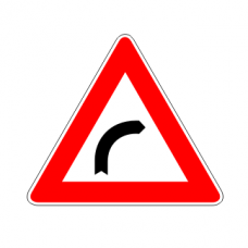 Segnale stradale curva a destra fig. 4